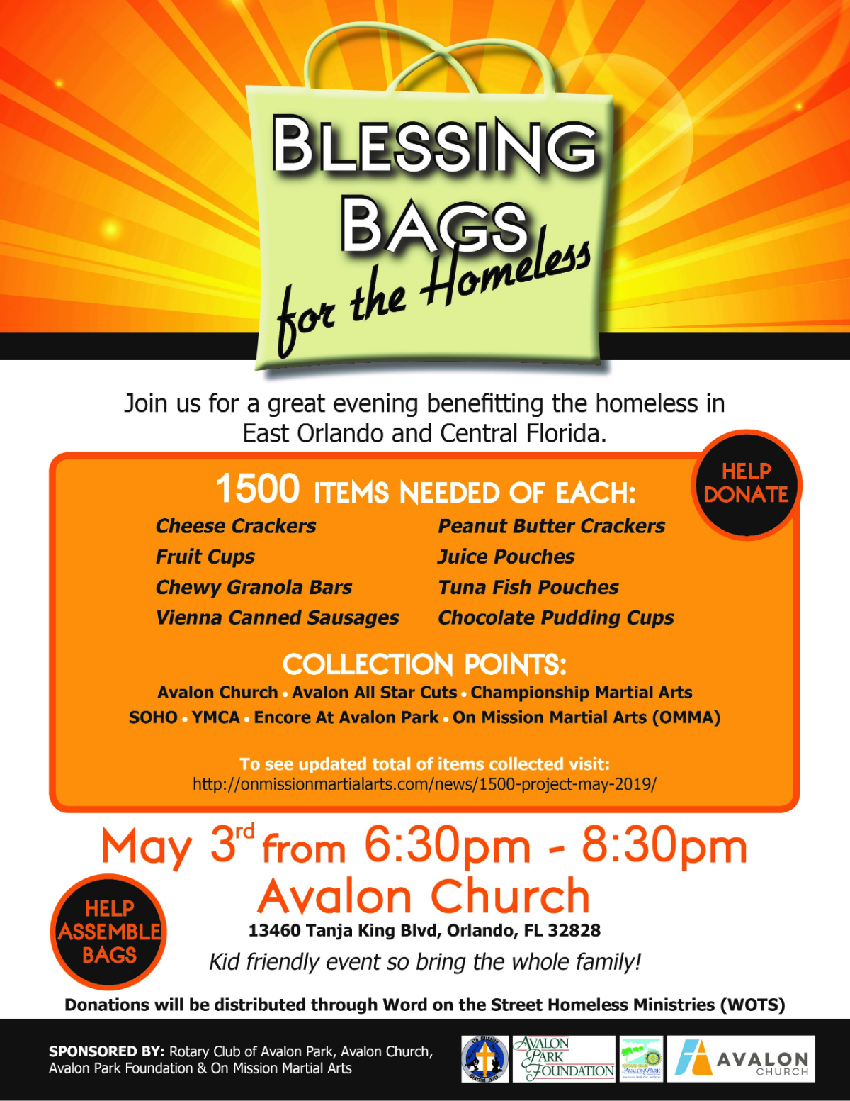 Blessing Bags for the Homeless Encore at Avalon Park Encore at